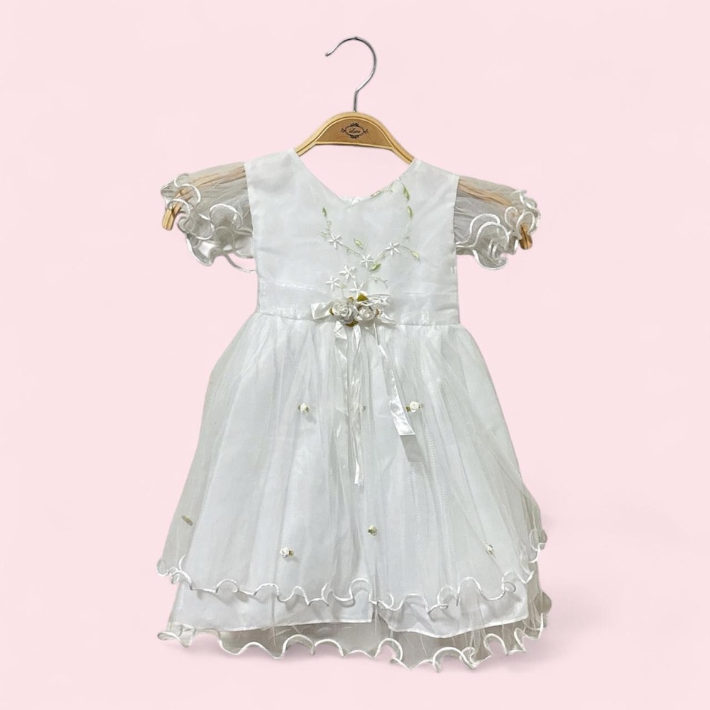 White Retro Tulle Fairy Cottagecore Girls Size:4T